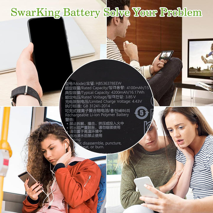 SwarKing Ersatz Akku Kompatibel mit Huawei P40 Pro HB536378EEW with Toolkit