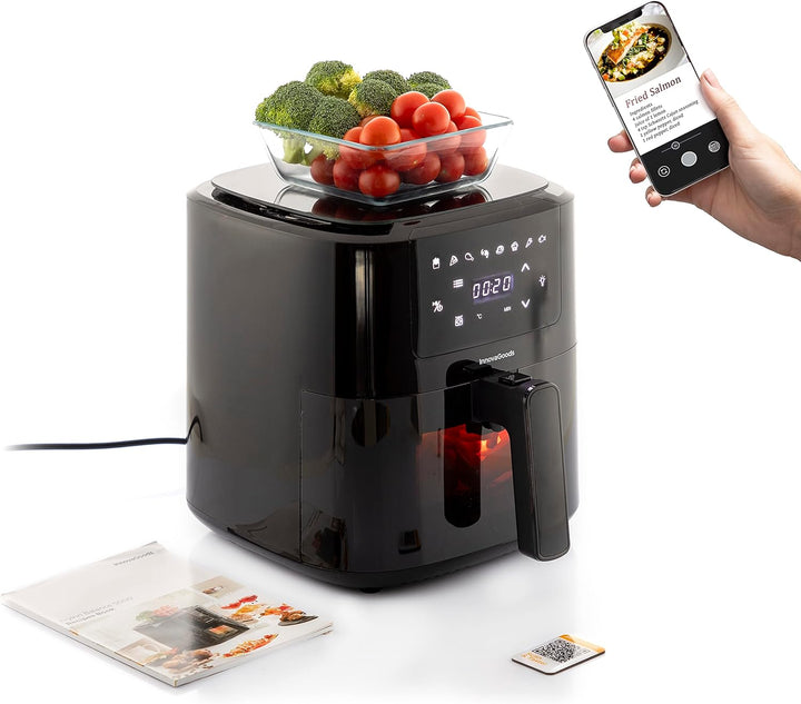 InnovaGoods® Heissluftfriteuse 5L, airfryer 1500W mit +100 Rezepten in DE, heissluftfriteuse mit int