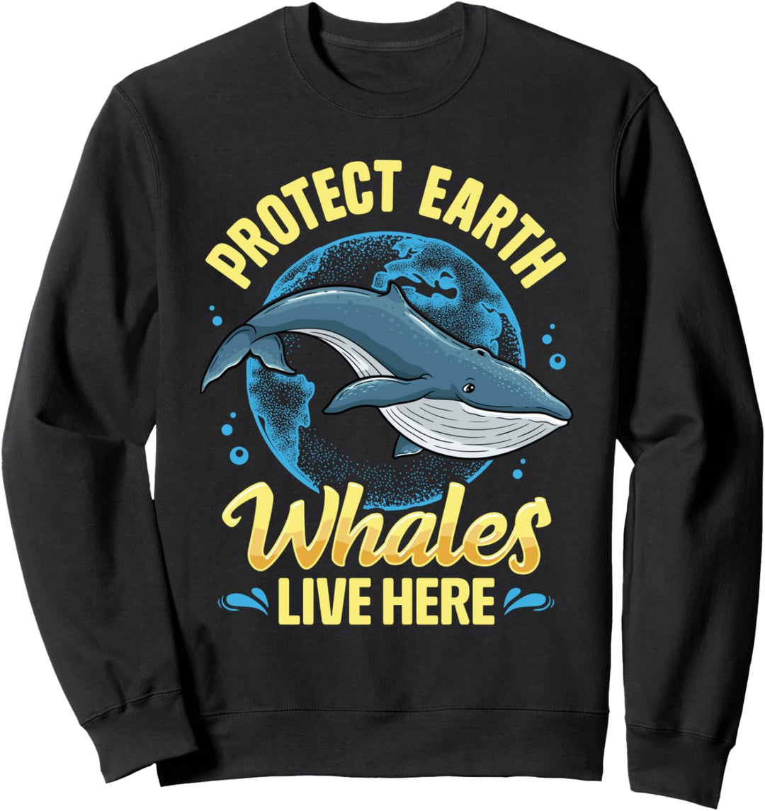 Schützen Sie die Erde Buckelwal live hier Sweatshirt