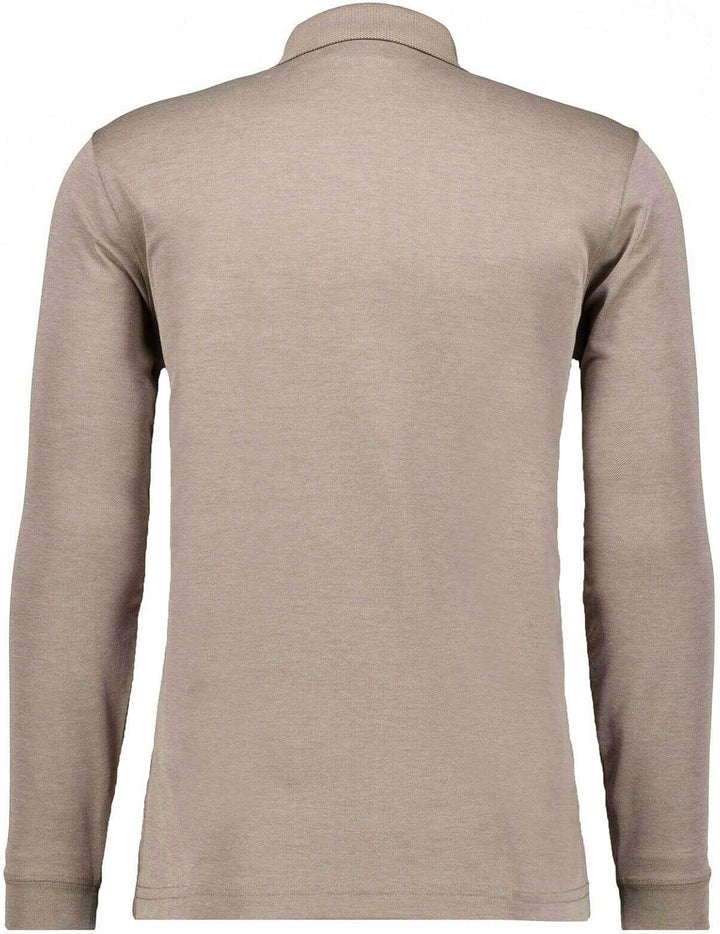 RAGMAN Herren Softknit-Polo mit Brusttasche, Langarm 4XL Beige-melange-820, 4XL Beige-melange-820
