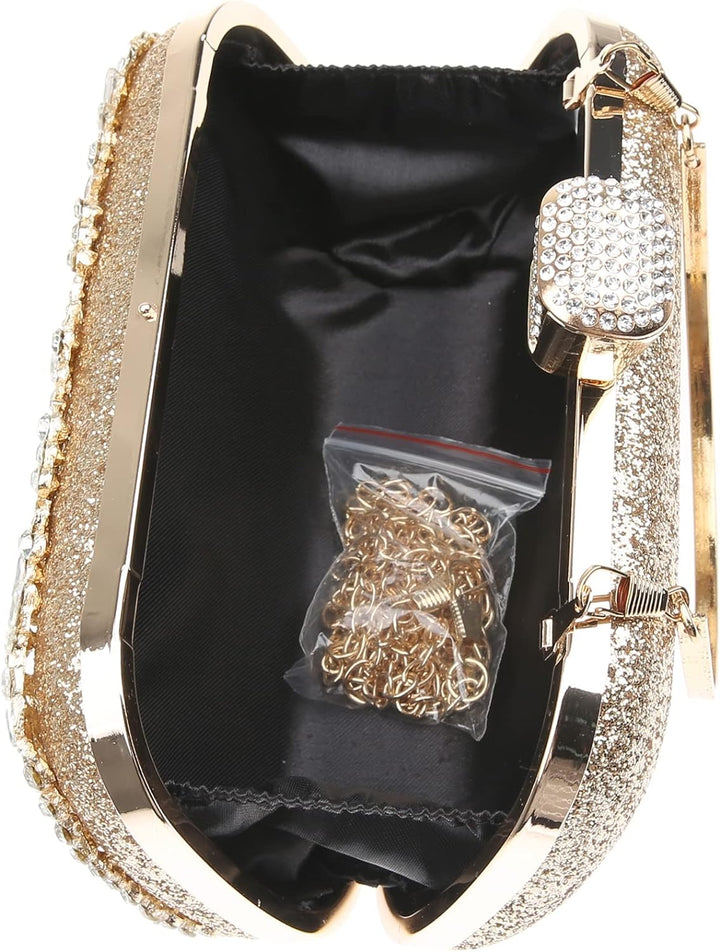 COAIMANEY Damen Glitzernde Clutch, Abendtasche Unterarmtasche Umhängetasche mit Strass-Pailletten un
