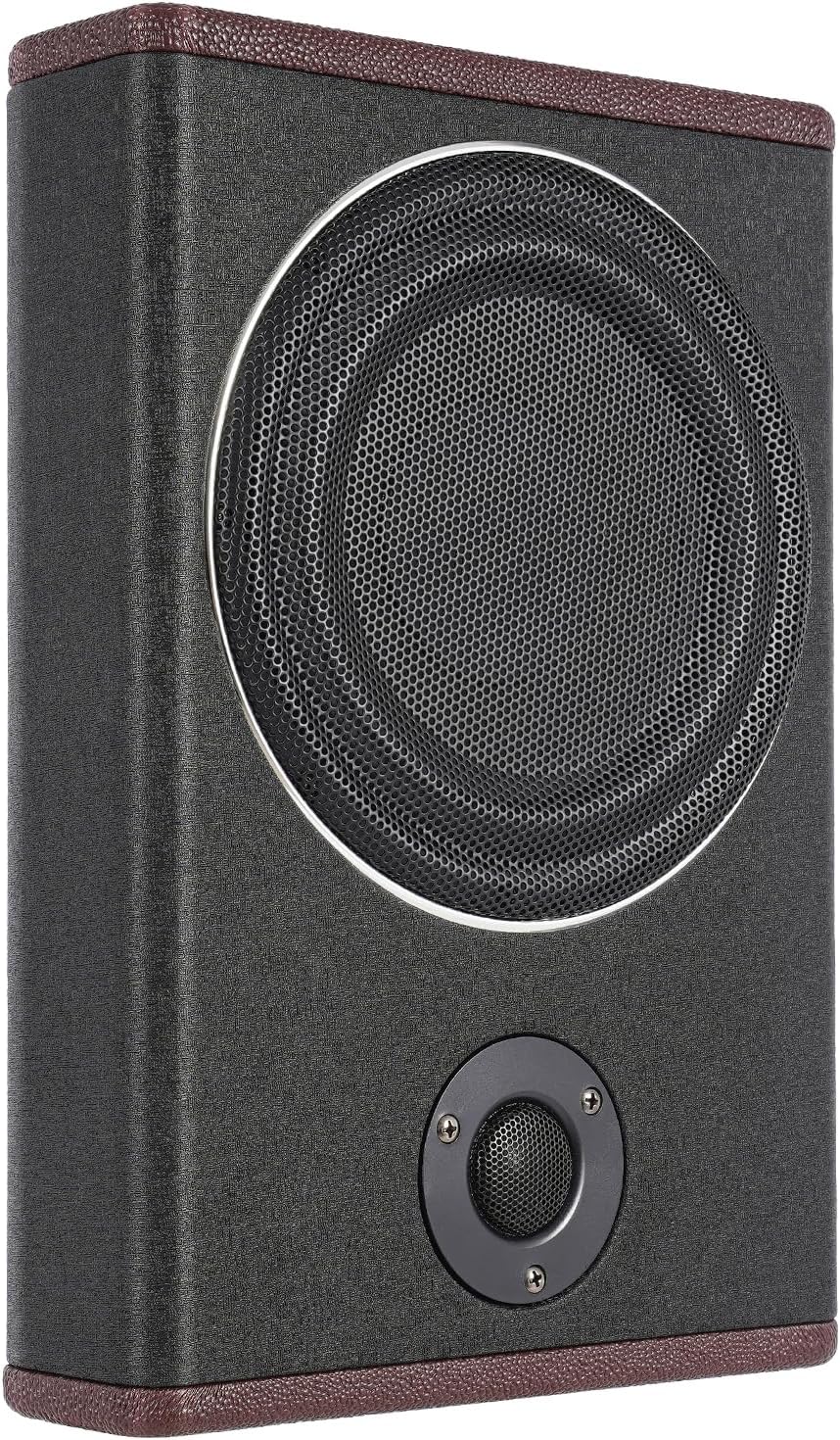 8 Inch Auto Subwoofer Box 600W KFZ Ultradünner Lautsprecher Untersitz Subwoofer PU Leather Wooden Bo
