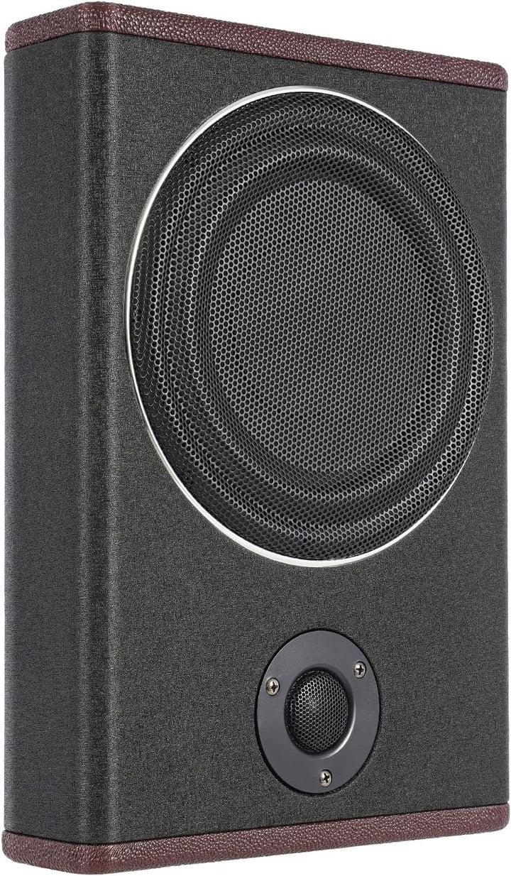 8 Inch Auto Subwoofer Box 600W KFZ Ultradünner Lautsprecher Untersitz Subwoofer PU Leather Wooden Bo
