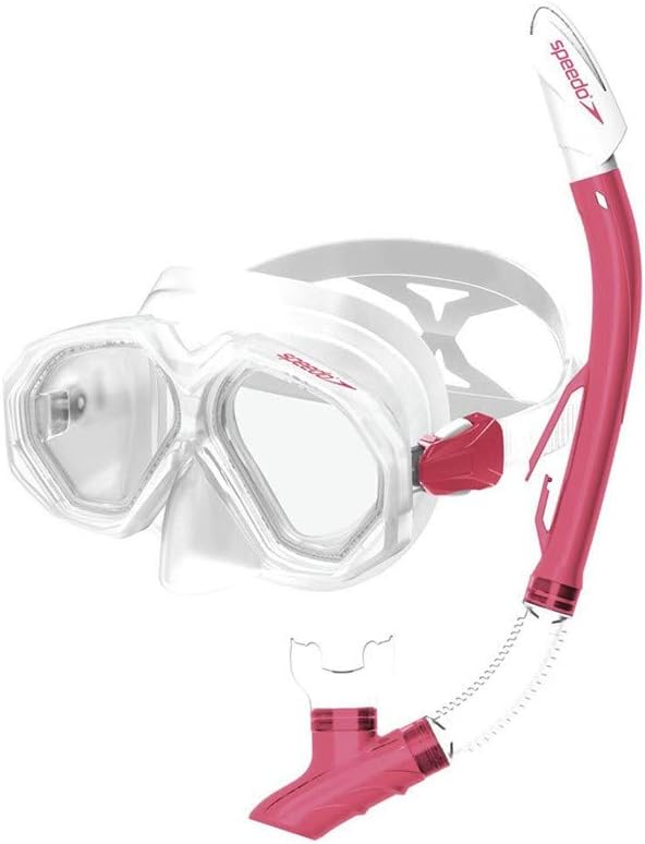 Speedo Unisex Kinder Leisure Adult Dual Lenses Combo Schwimmbrille Einheitsgrösse Klar / Rot, Einhei