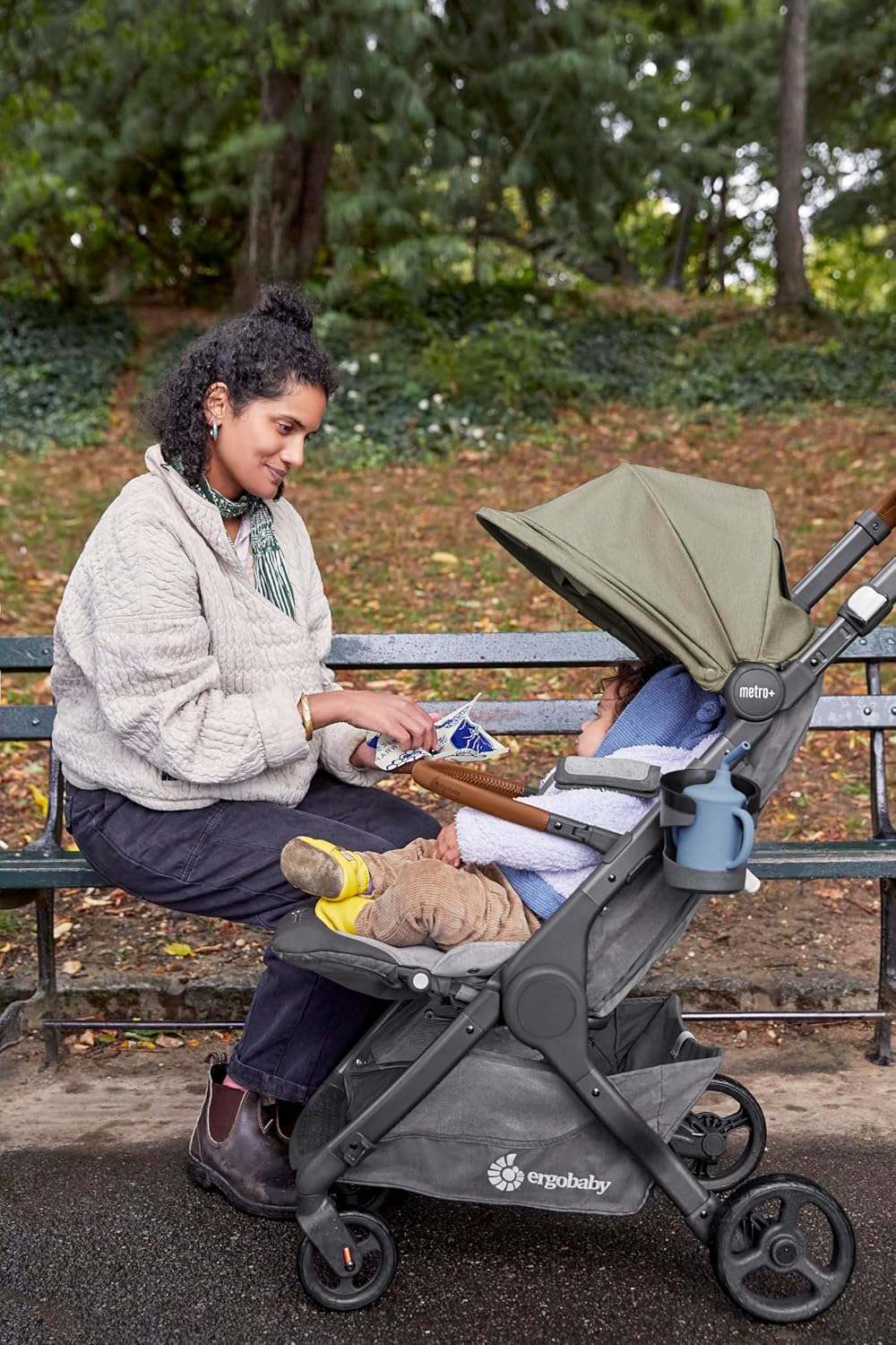 Ergobaby Metro+ Deluxe Kinderwagen Buggy mit Liegefunktion, Premium Kinder-Buggy ab Geburt bis 22kg,