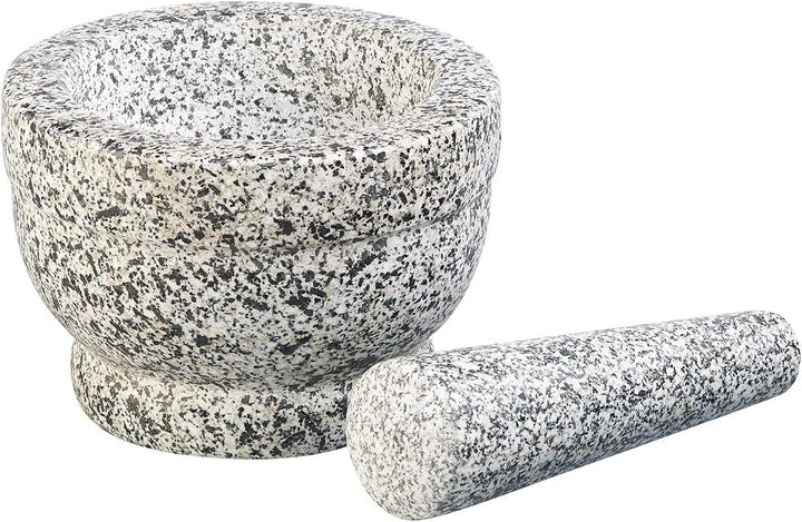 Rosenstein & Söhne Moerser: 2er-Set robuste Mörser mit Stösseln aus natürlichem Granit, Ø je 14 cm (