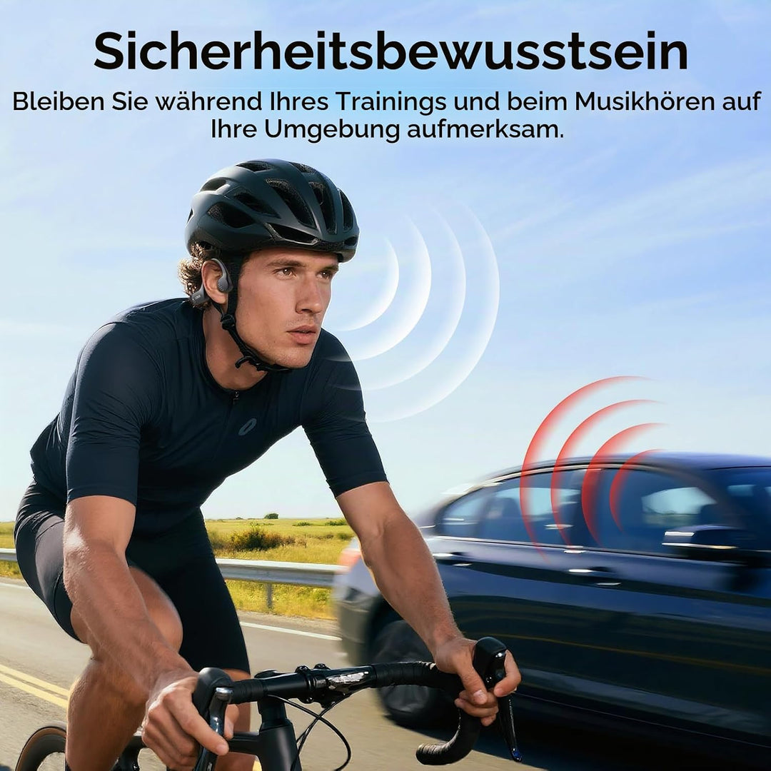 LOBKIN Knochenschall Kopfhörer Bluetooth,Open Ear Kopfhörer Kabellos Bone Conduction Headphones Blue