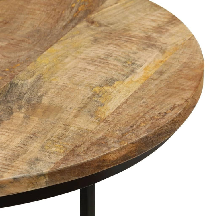 vidaXL Raues Mangoholz Satztisch 3-TLG. Couchtisch Beistelltisch Wohnzimmertisch Kaffeetisch Sofatis