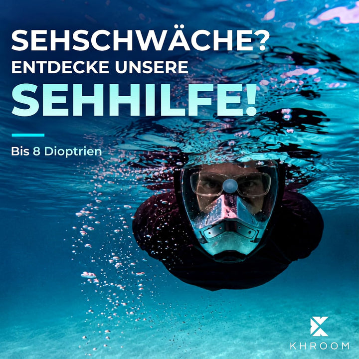 Khroom Schnorchelmaske für Erwachsene Seaview Pro, CO2 sicher | Bekannt aus Höhle der Löwen | Vollge