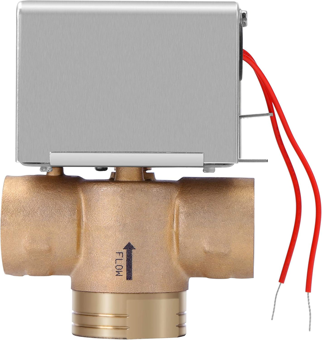 Motorisiertes Ventil 3 Wege Zonenventil 1 Zoll DN25 2 Drähte 220VAC Normalerweise Geschlossen 3 Wege