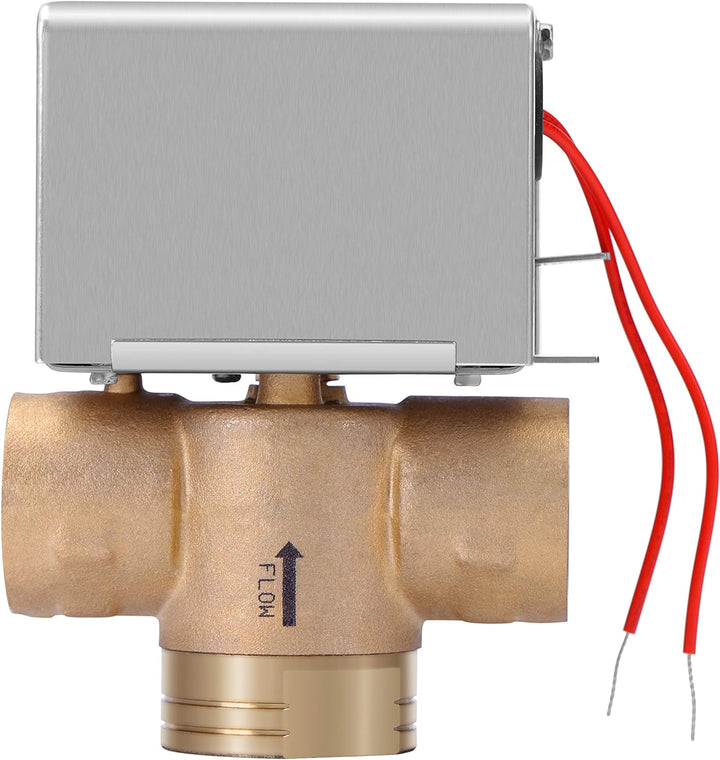 Motorisiertes Ventil 3 Wege Zonenventil 1 Zoll DN25 2 Drähte 220VAC Normalerweise Geschlossen 3 Wege