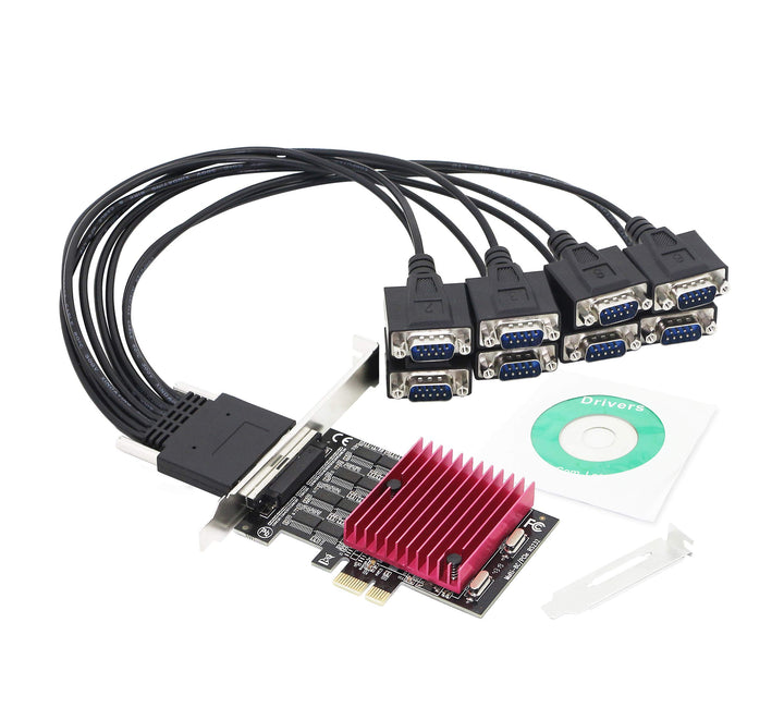 CERRXIAN PCIE zu 8 Port RS232 Erweiterungskarte, PCI-E X1, 8 Ports DB9 Serielle Karte, 8 Chipsatz PC