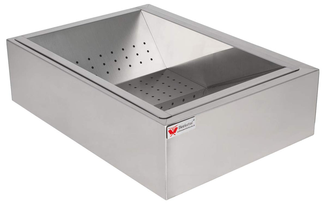 Beeketal 'BPAS-1' Profi Gastro Pommes Abtropfschale aus Edelstahl 2-teilig (Frittierseiher Grundgest