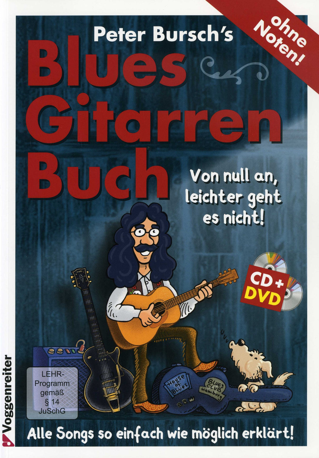 Blues Gitarrenbuch - arrangiert für Gitarre - mit Tabulator - mit CD - mit DVD [Noten/Sheetmusic] Ko