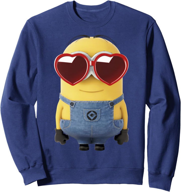 Minions Valentine's Day Dave Heart Glasses Sweatshirt