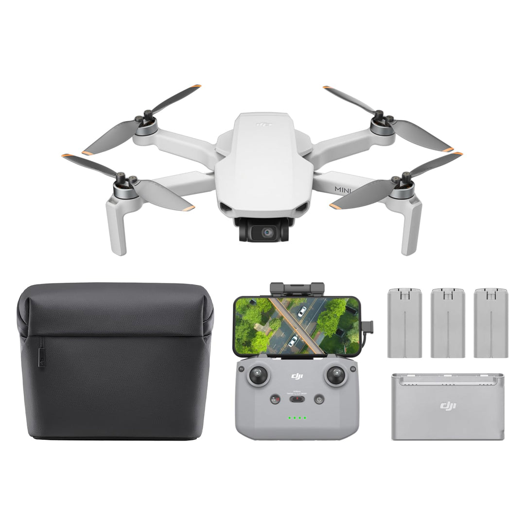 DJI Mini 4K Fly More Combo, Drohne mit 4K UHD Kamera für Erwachsene, unter 249 g, 3-Achsen Gimbal St