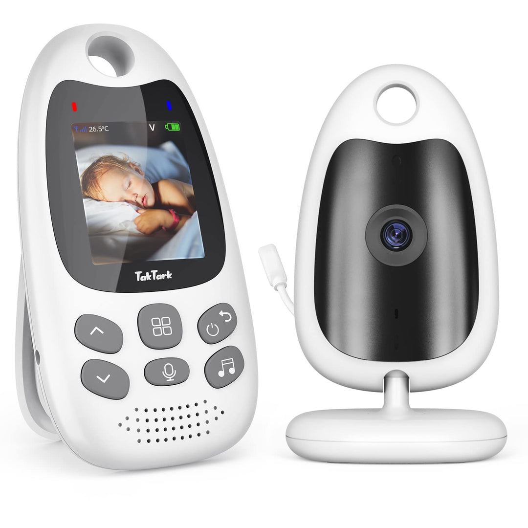 TakTark Babyphone mit Kamera, Babyfon mit Kamera 2'' Video Baby Monitor, Kamera und Audio Babyphone