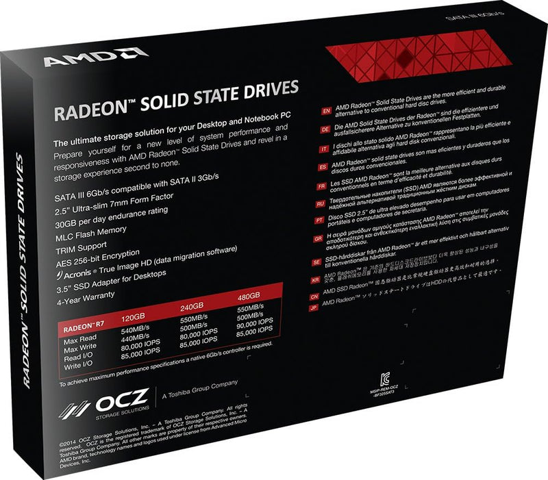 OCZ RADEON-R7SSD-240G Externe SSD 240GB (6,4 cm (2,5 Zoll), SATA III) schwarz