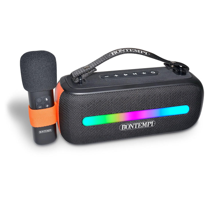 Bontempi | SonicSync - Drahtloser Verstärker Karaoke mit dynamischem Mikrofon, Lichteffekten, TWS un