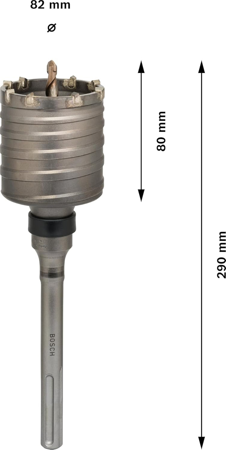 Bosch Professional 1x SDS MAX-9 Hohlbohrkrone (für Beton, Backstein, Kalk- und Sandsteine, Ø 82 x 80