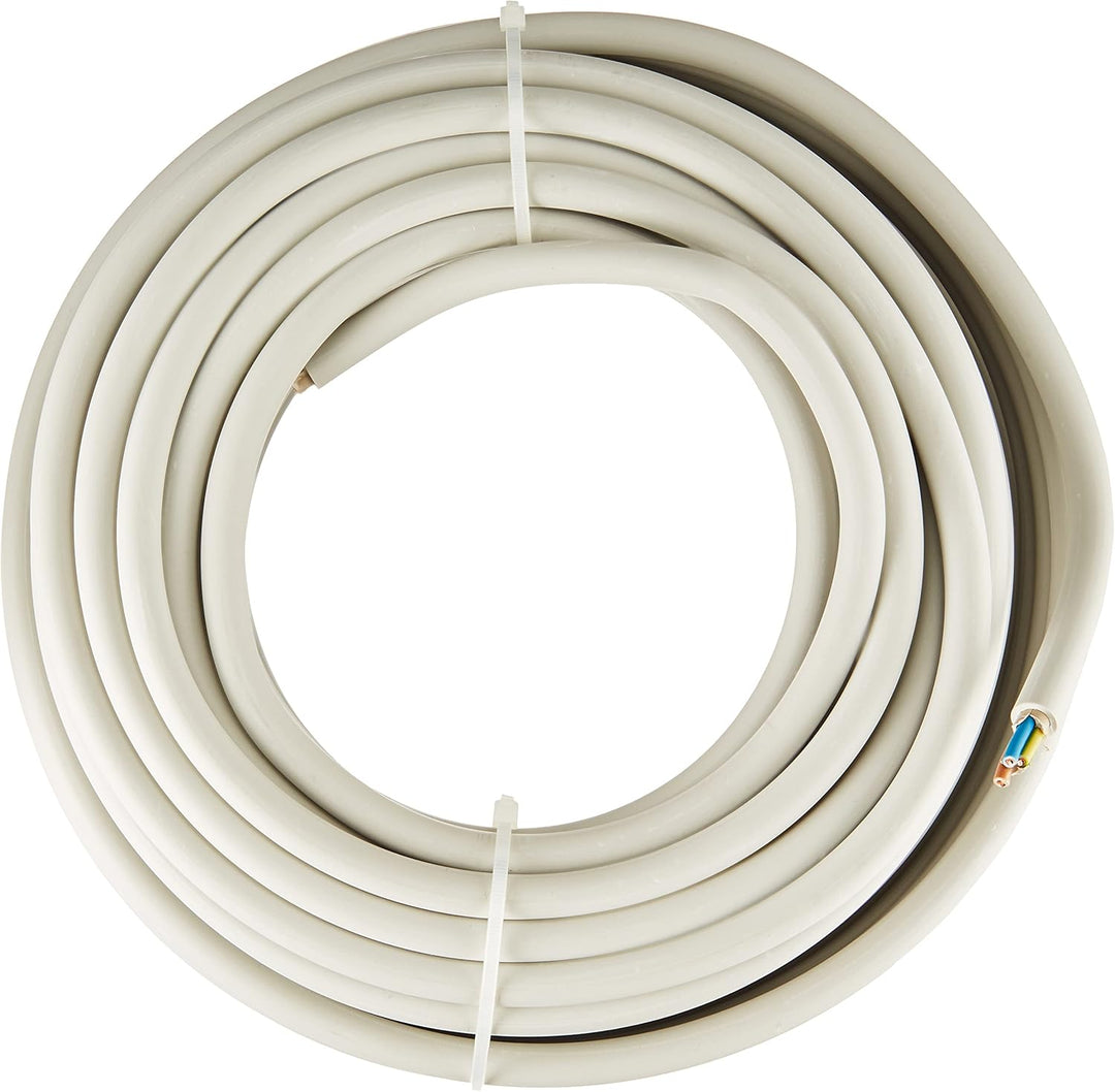 Kopp 150825001 NYM-J 3 x 1,5 mm² Feuchtraum-Kabel, 25 m-Ring & 107856005 Nautic Steckdose für Feucht