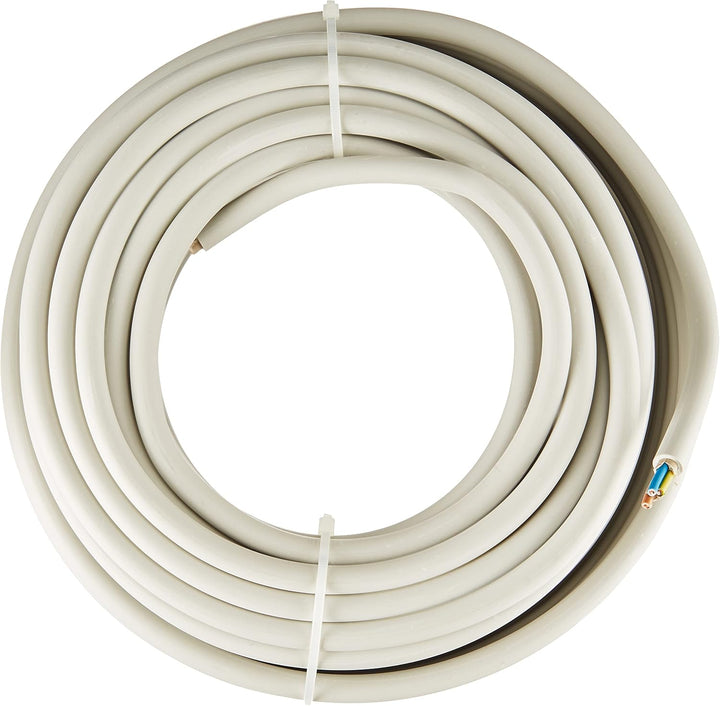 Kopp 150825001 NYM-J 3 x 1,5 mm² Feuchtraum-Kabel, 25 m-Ring & 107856005 Nautic Steckdose für Feucht