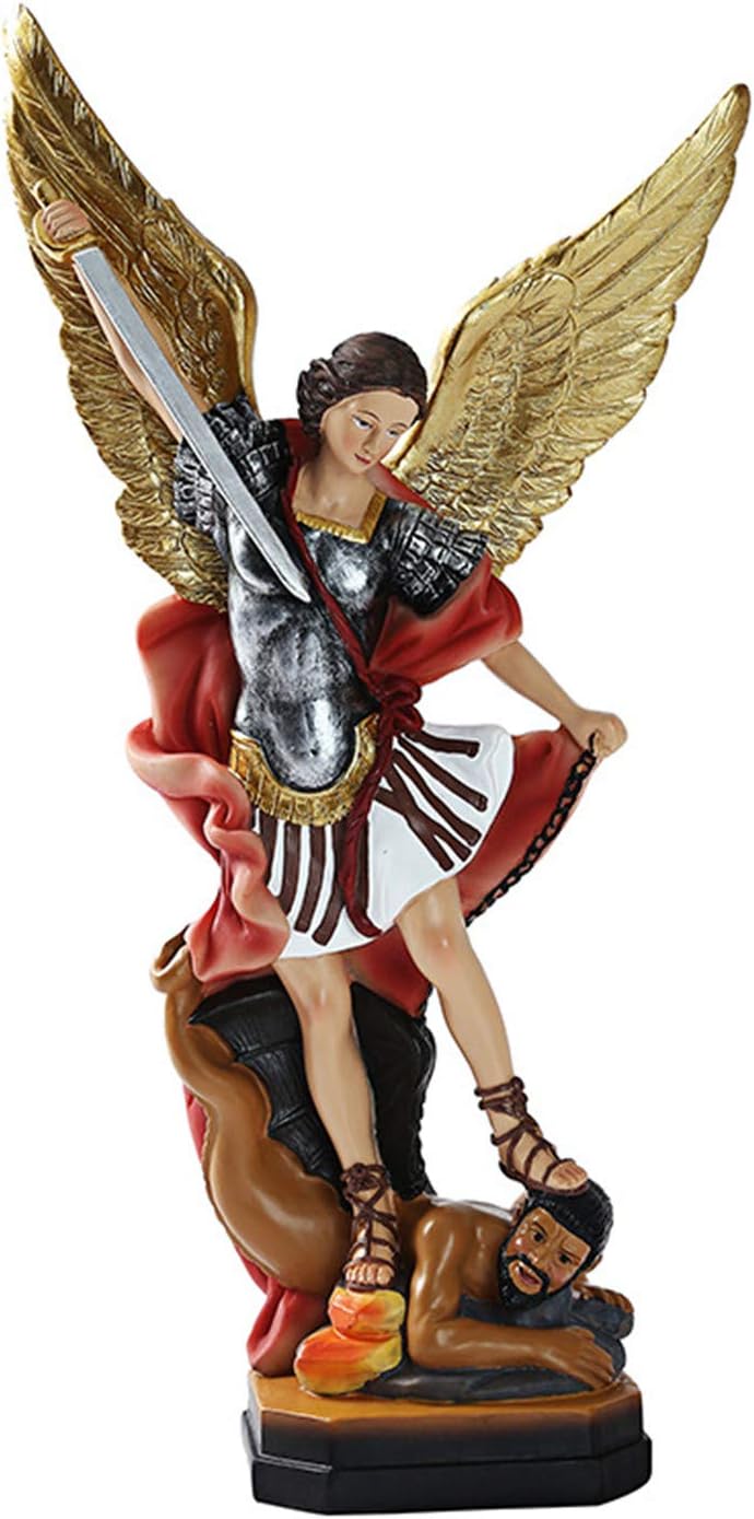 31 cm St. Michael Statue, Erzengel Michael Statue, San Miguel Engel Statue, Erzengel Michael besiegt