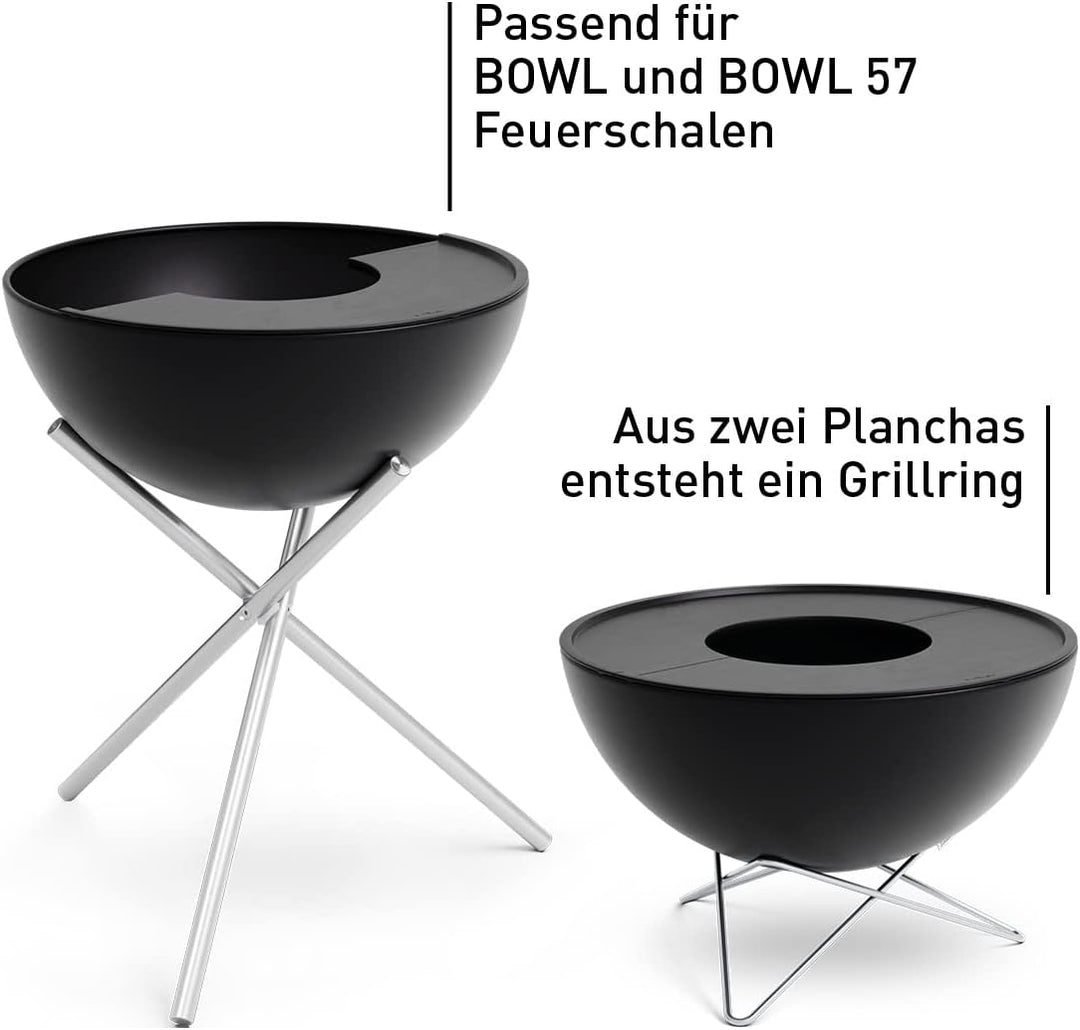 höfats - BOWL 57 Plancha - emaillierte Grillplatte aus Gusseisen - Für Grillgut jeder Grösse geeigne