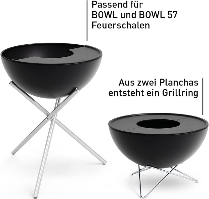 höfats - BOWL 57 Plancha - emaillierte Grillplatte aus Gusseisen - Für Grillgut jeder Grösse geeigne