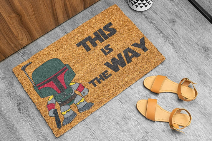 KOKO DOORMATS Fussmatte aussen - Türmatte aussen kokosmatte mit antirutsch PVC - Fussmatte lustig Th