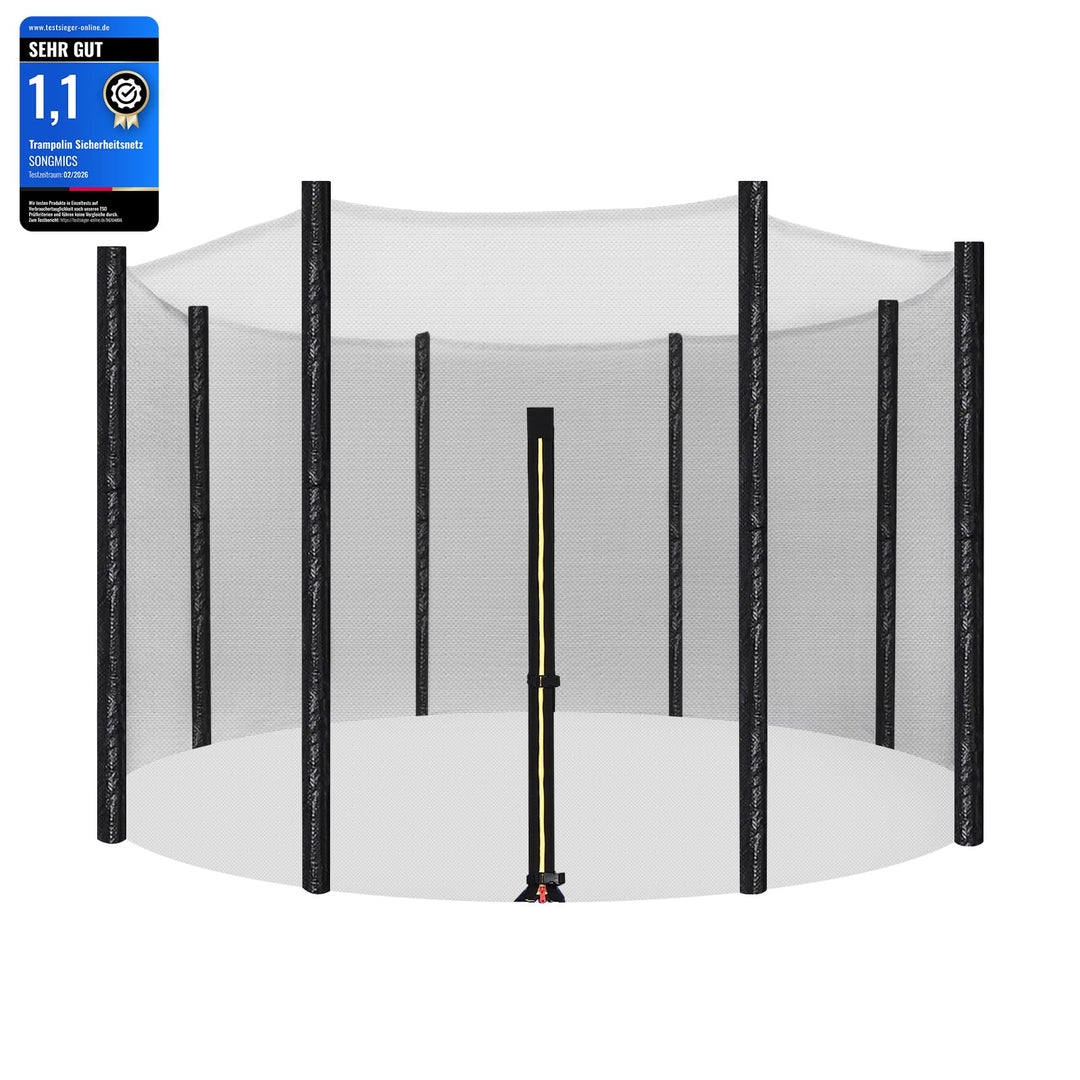 SONGMICS Trampolin Sicherheitsnetz Ø 244 305 366 cm, Ersatznetz, rundes Schutznetz für Gartentrampol