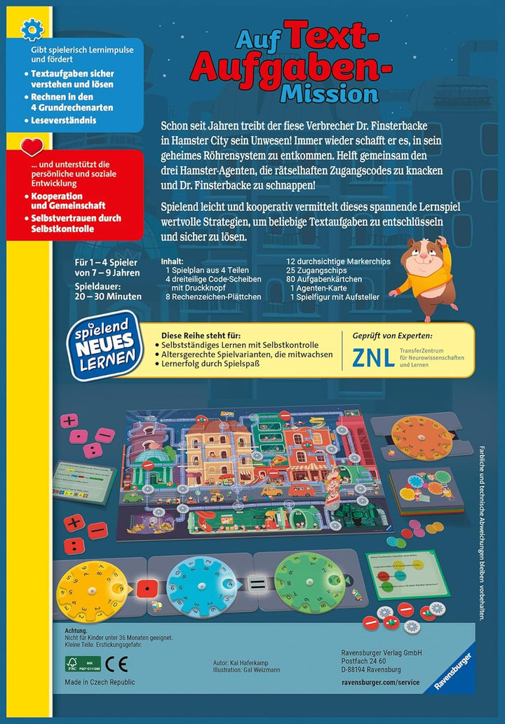 Ravensburger 24977 Auf Textaufgaben-Mission – Spielend Neues Lernen: Lernspiel, Spiele ab 7 Jahre, f