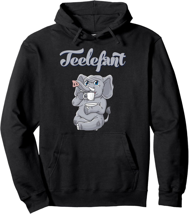 Lustiges Teelefant Elefant Tee Trinken Wortspiel Pullover Hoodie