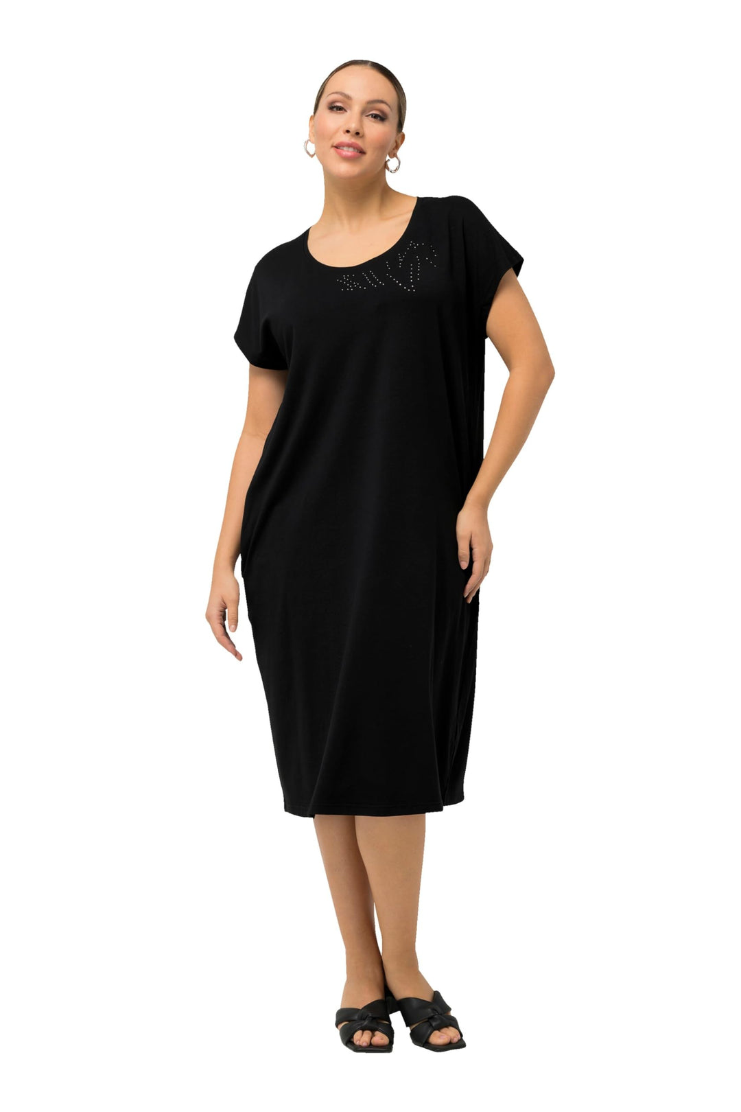 Ulla Popken Damen Jerseykleid Kleid 42-44 Schwarz, 42-44 Schwarz
