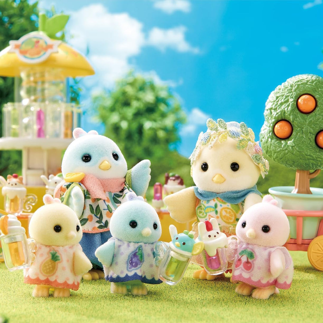 Sylvanian Families - 5860 Zitronenvogel Familie, Spielset mit Tierfigur und Zubehör, Tierfiguren, Vö
