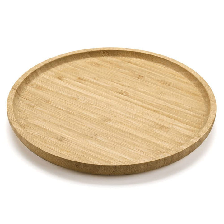 Bambus Tablett Rund, Serviertablett aus Bambus, Servierplatte Holz, Holz Charcuterie Brett, Dekorati
