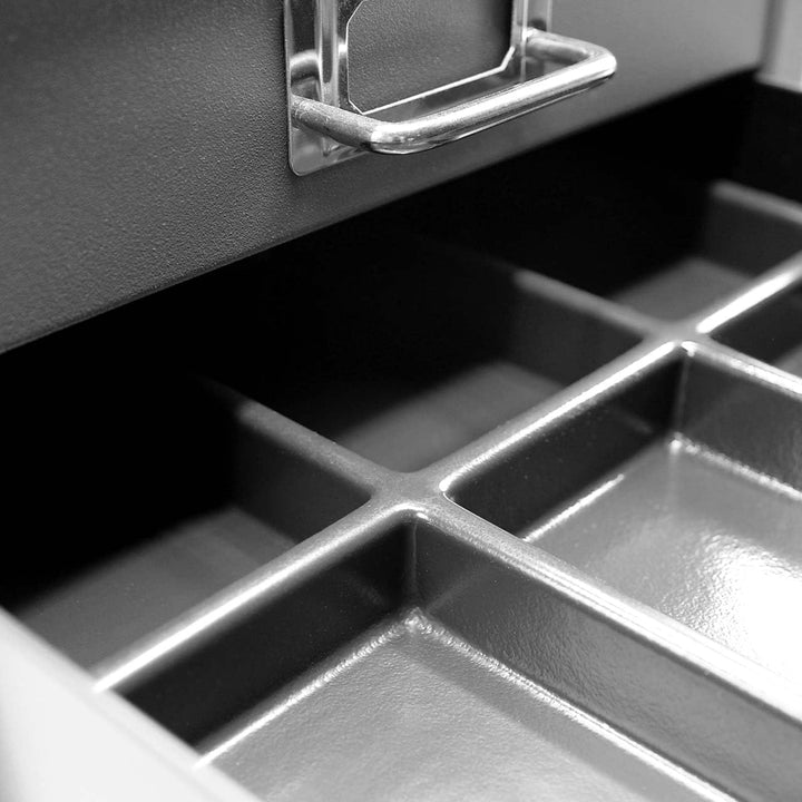 BISLEY MultiDrawer Schubladeneinsatz A4 9 Fächer für alle DIN A4 Schubladen, Metall, 800 Kunststoff,