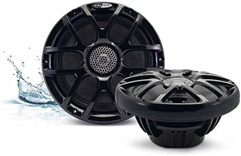 2-Wege Koaxial Marine Lautsprecher schwarz 20cm 200mm / 160Watt max / 80Watt RMS wasserfest RGB LED-