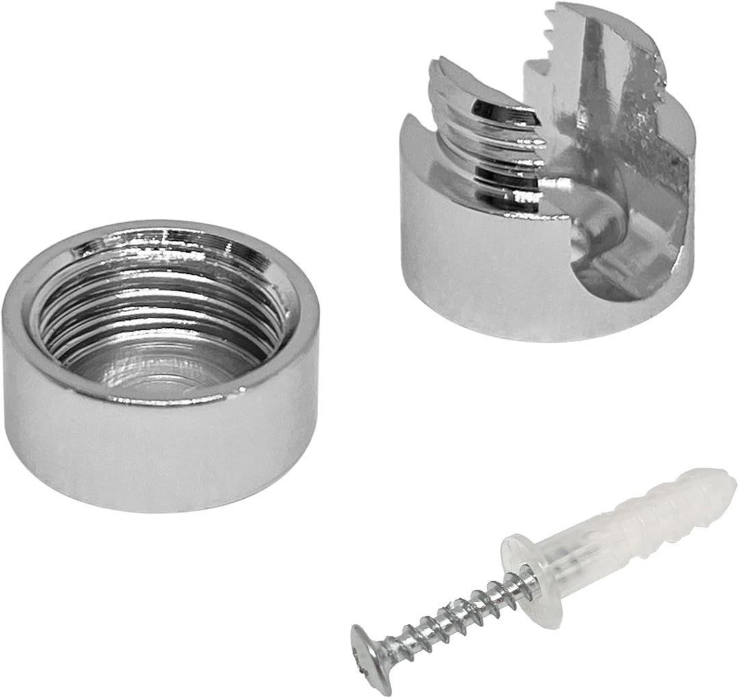 smartect Aluminium Wand- und Deckenpins für Textilkabel [4 Stück, Metall] Deckenbefestigung mit Schr