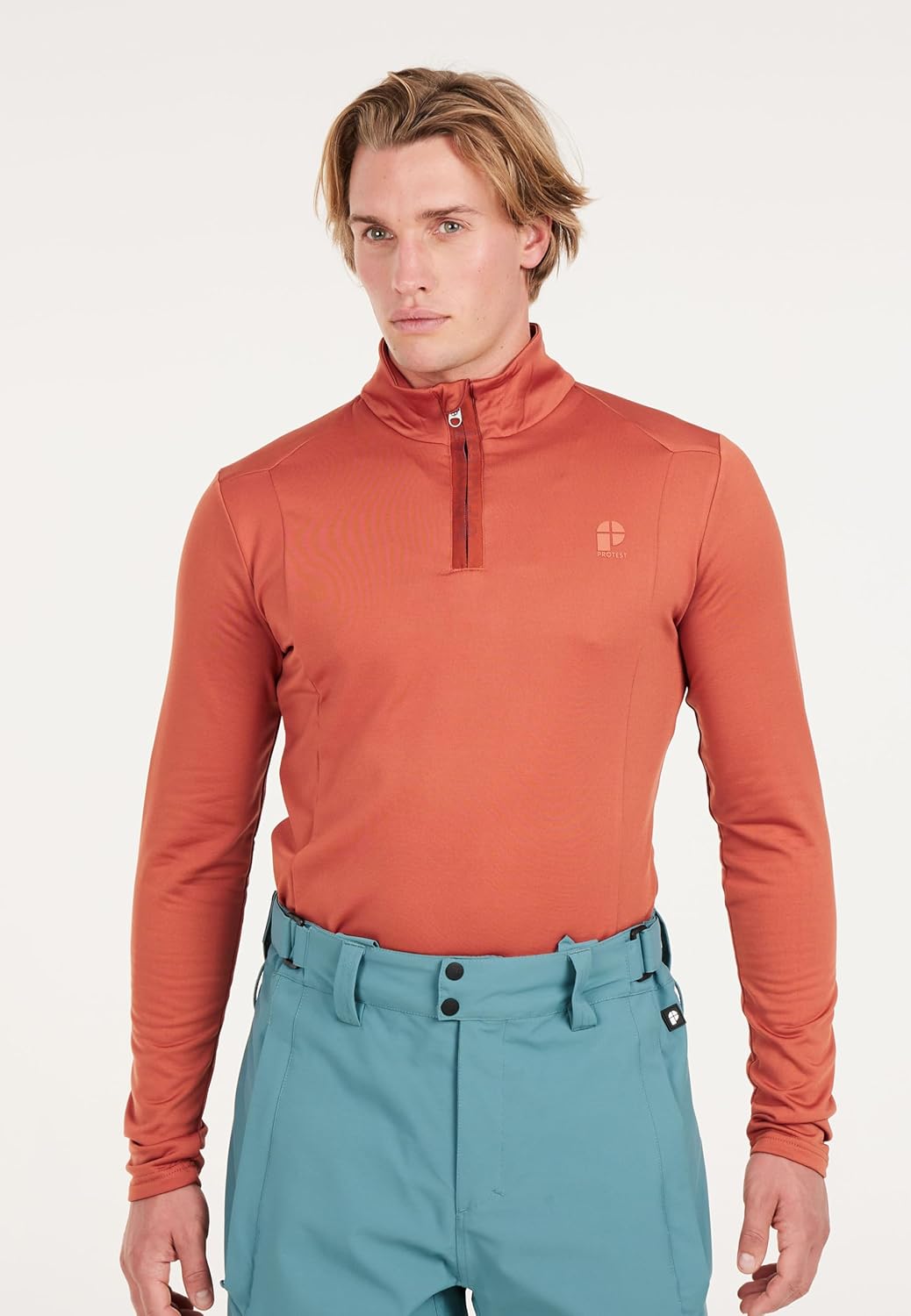 Protest Men Cycling Jersey PRTHINDES L Brick Orange, L Brick Orange
