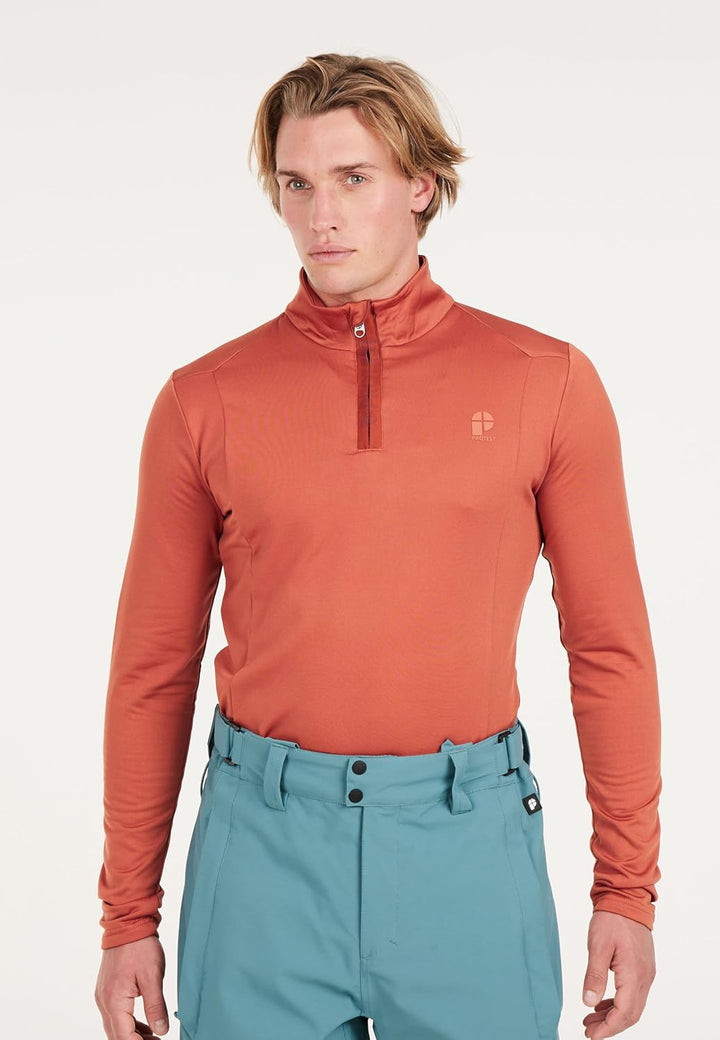 Protest Men Cycling Jersey PRTHINDES L Brick Orange, L Brick Orange