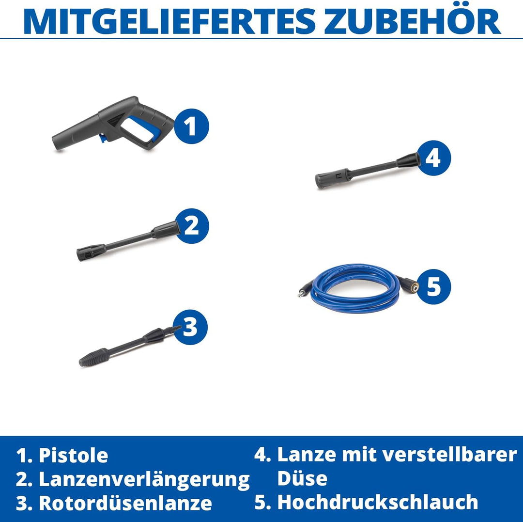 AR Blue Clean Hochdruckreiniger e-1300 (1300 W, 100 bar, 390 l/h) 100 bar - 390 l/h Base, 100 bar -
