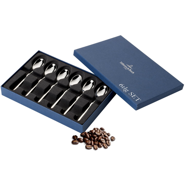 Villeroy und Boch NewWave Espressolöffel-Set, 6-teilig, Edelstahl Espressolöffel-Set | 6-tlg., Espre