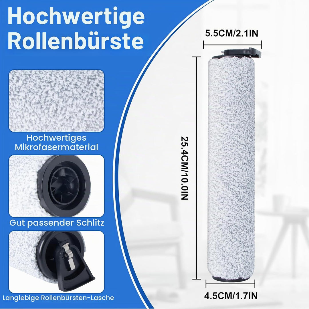5 Stück Zubehörset für EUREKA NEW400 / NEW400 Gen2 Nass-Trockensauger Kabelloser, 2 Bürstenrollen +
