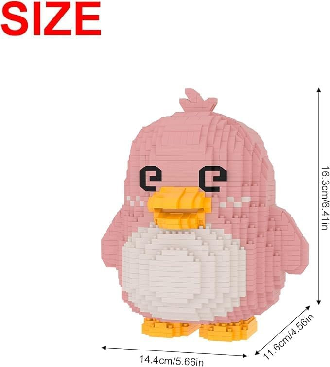 Larcele 1519 Stücke Mikro Bausteine Spielzeug Kit, Mini Tier Bricks Bauen Bauklötze Satz KLJM-07(Sch