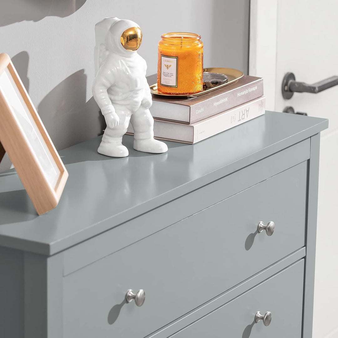 SoBuy Schuhschrank Schuhkipper Schmal mit 2 Klappen und Schublade – Schuhregal für Flur, Kommode für
