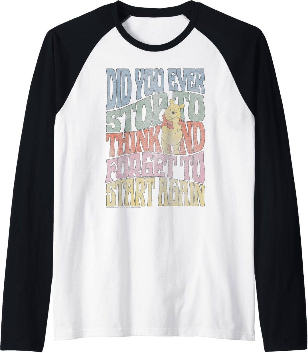 Disney Winnie The Pooh Forget To Start Again Raglan