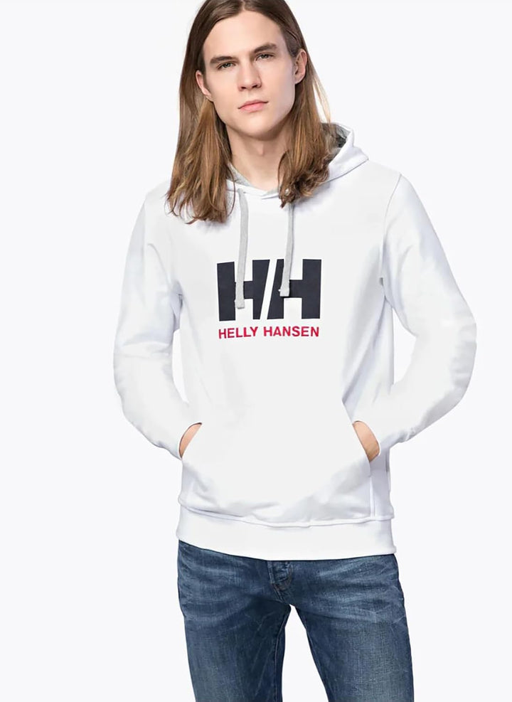 Helly Hansen Herren Hh Logo Hoodie Sweatshirt mit Kapuze (1er Pack) Weiss M Buchstabenmuster, Weiss