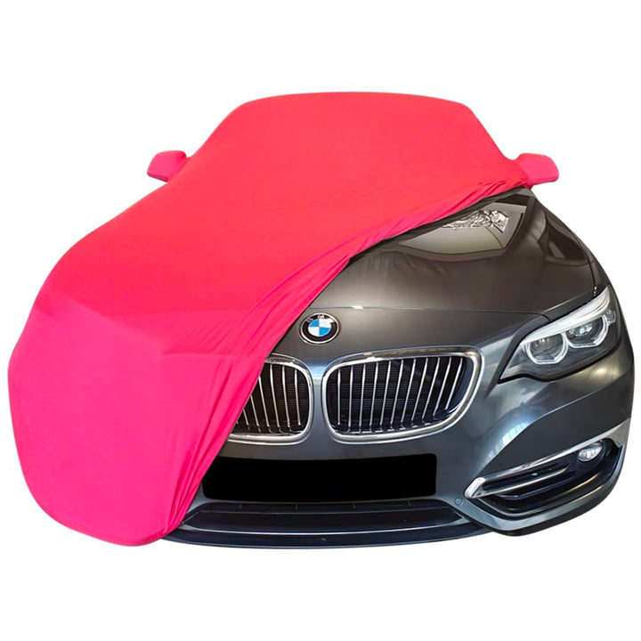 Indoor Autoabdeckung kompatibel mit BMW 2-Series F22 Coupe mit Spiegeltaschen SUPER Soft Stretch