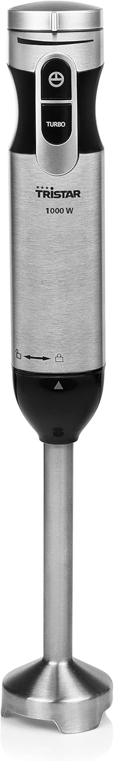 Tristar MX-4828 Stabmixer - Abnehmbare Edelstahlstange - 1000-Watt, silber, schwarz Stabmixer ohne Z